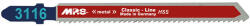 MPS Classic Line egybütykös szúrófűrészlap fémre/plexire HSS 75/2, 0mm 3116-5db (T101A) (031103-0243)
