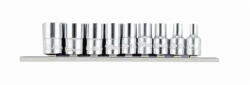 Hans Tools 1/4" dugókulcsfej készlet 9r. 5/32"-1/2" CrV 2609A (040101-0219)