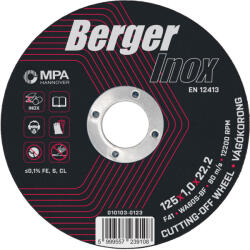Berger INOX vágókorong 125x1, 0x22, 2 A60S-BF (010103-0123) - szerszamplusz