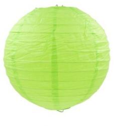 Lampion party, menyegzős, papírból, kör alakú, világos zöld 30, 40cm (LAM011)