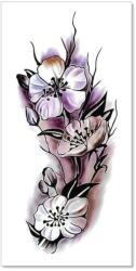 Ideiglenes felragasztható tetoválás színes virágzó csipkebogyó, csipkebogyó (MET060)