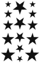 Felragasztható ideiglenes tetoválás csillag, csillagocskák (MET033)