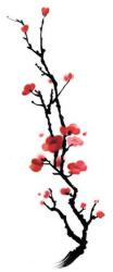 Hamis tetoválás színes Szakura, japán cseresznyefa (MET004)