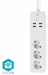 Nedis 3 Plug + 4 USB 1,8 m (WIFIP311FWT)