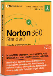 Symantec Norton 360 Standard Backup 10GB (1 User/1 Year) (21423316)