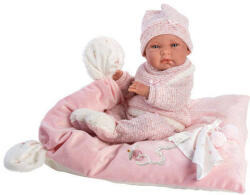 Llorens Nica újszülött lány baba takaróval és pelenkával - 38 cm (73860)