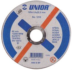 Unior 1210 (115x1, 6x22), lapos darabolókorong, acélhoz (610519)
