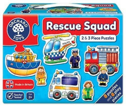Orchard Toys Set 6 puzzle Echipa de salvare (2 si 3 piese) RESCUE SQUAD (OR204) - drool