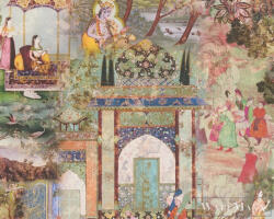 AS Creation Dream Flowery 38174-1 színes indiai életkép tapéta india motívum falfestmény (38174-1)