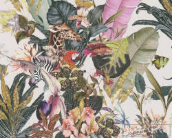 AS Creation Dream Flowery 38176-3 afrika motívumos tapéta dzsungel zebra papagáj halak (38176-3)