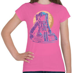 printfashion Űrhajós DJ - Női póló - Rózsaszín (5520430)
