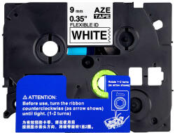 AYMO ID1 Etichete flexibile cabluri compatibile Brother FX-221 9 mm negru alb Aymo ID1 Brother FX221 (AYTZe-FX221)