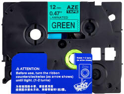 AYMO ID1 Banda etichete compatibila Brother TZe-731 12 mm negru verde Aymo ID1 Brother 731 (AYTZe-731)