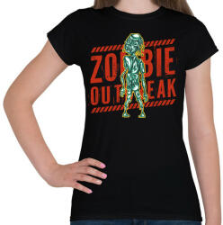 printfashion Zombie outbreak - Női póló - Fekete (5536668)