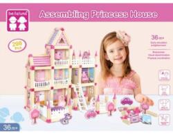 Magic Toys Fa rózsaszín kastély játékszett kiegészítőkkel (MKM566113)