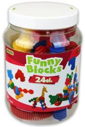 Wader Funny Blocks: Gömb formájú építőelemek üveg edényben 24 db-os (41940)
