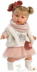 Llorens Julia síró baba mellényben - 42 cm (42402)