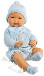 Llorens Tao újszülött kisfiú baba kék ruhában - 45 cm (45027)