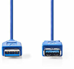 Nedis USB 3.0 hosszabbító kábel 3m - Kék (CCGP61010BU30)