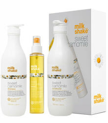 Milk Shake - Kit pentru ingrijirea parului blond Milk Shake Sweet Camomile Sampon 1000 ml + Balsam 1000 ml + Tratament 150 ml Sampon 1000 ml + 1000 ml + 150 ml