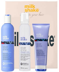 Milk Shake - Kit pentru par blond Milk Shake Silver Shine Sampon 300 ml + Balsam 250 ml + Balsam spuma 200 ml Sampon 300 ml + 250 ml + 200 ml