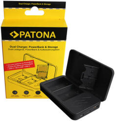 Patona dual töltő power bank funkcióval és memóriakártya tárolással Canon LP-E6 - Patona (PT-9891) - kulsoaksi