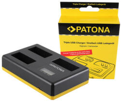 Patona Canon LP-E8 tripla töltő USB Type C kábellel - Patona (PT-1921) - kulsoaksi