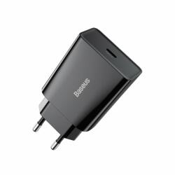 Baseus Speed ? Mini USB-C PD hálózati gyorstöltő QC 3.0 3A, 20W - Fekete (BAS20169)
