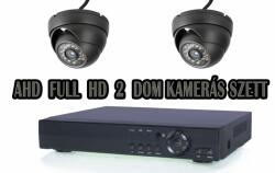  2 Kamerás 2mp Full Hd Ahd Kültéri / Beltér , Fehér / Fekete Dome Kamera Szett, 20m Infrával