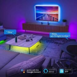 Govee Banda LED RGB inteligenta Govee H6110, 10m lungime, Bluetooth, Wi-Fi, telecomanda, sincronizare muzica (H6110)
