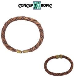  Bratara din Cupru African - African Ajustable Copper Bracelet - 7x7 mm - 1 Buc