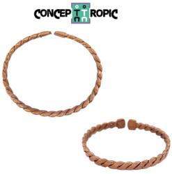Bratara din Cupru African - African Ajustable Copper Bracelet - 7x3 mm - 1 Buc