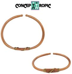  Bratara din Cupru African - African Ajustable Copper Bracelet - 4-9 x 4 mm - 1 Buc