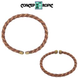  Bratara din Cupru African - African Ajustable Copper Bracelet - 5x5 mm - 1 Buc