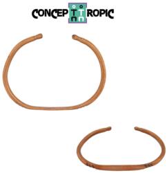  Bratara din Cupru African - African Ajustable Copper Bracelet - 13x4 mm - 1 Buc