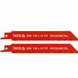 TOYA Set 2 panze pentru fierastrau sabie, Yato YT-33931, pentru lemn si metal, 150 mm, 18TPI, HCS