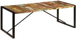 vidaXL Masă de bucătărie, 220 x 100 x 75 cm, lemn masiv reciclat (247409) - vidaxl
