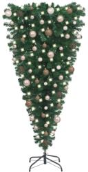 vidaXL Set pom de Crăciun artificial inversat cu LED-uri&globuri 150cm (3078056)