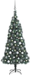 vidaXL Brad de Crăciun artificial LED-uri&globuri verde 120 cm PVC&PE (3077922)