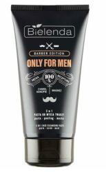 Bielenda Pastă de curățare pentru față, pastă- peeling-mască 3în1 - Bielenda Only For Men Barber Edition 3 In 1 Face Cleansing Paste 150 g