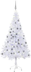 vidaXL Brad de Crăciun artificial cu LED-uri&globuri 180 cm 620 ramuri (3077666) - vidaxl