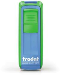 TRODAT Bélyegző, TRODAT Pocket Printy 9511, zöld-kék ház, fekete párnával (IT9511ZK) (9511Z/K/F)