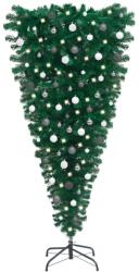 vidaXL Set brad Crăciun artificial inversat cu LED-uri&globuri, 150 cm (3078097)