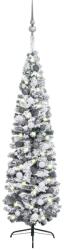vidaXL Set pom Crăciun artificial subțire LED-uri&globuri verde 210 cm (3077906)