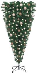 vidaXL Set pom de Crăciun artificial inversat cu LED-uri&globuri 180cm (3078057)