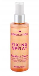 Makeup Revolution London I Heart Revolution Fixing Spray Peaches & Cream spray fixator 100 ml pentru femei