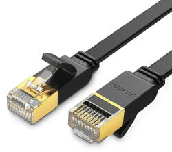 UGREEN Cablu retea plat UGREEN NW106 Ethernet RJ45 Cat. 7, STP, 1m (Negru)