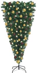 vidaXL Set pom Crăciun artificial inversat, LED-uri & globuri, 150 cm (3078015)