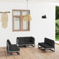 vidaXL Set mobilier de grădină cu perne, 6 piese, lemn masiv de pin (3076461) - vidaxl