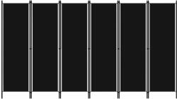 vidaXL fekete 6 paneles paraván 300 x 180 cm (320730) - vidaxl